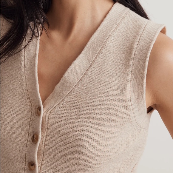 Madewell V-Neck Button-Front Sweater Vest - Picture 8 of 10